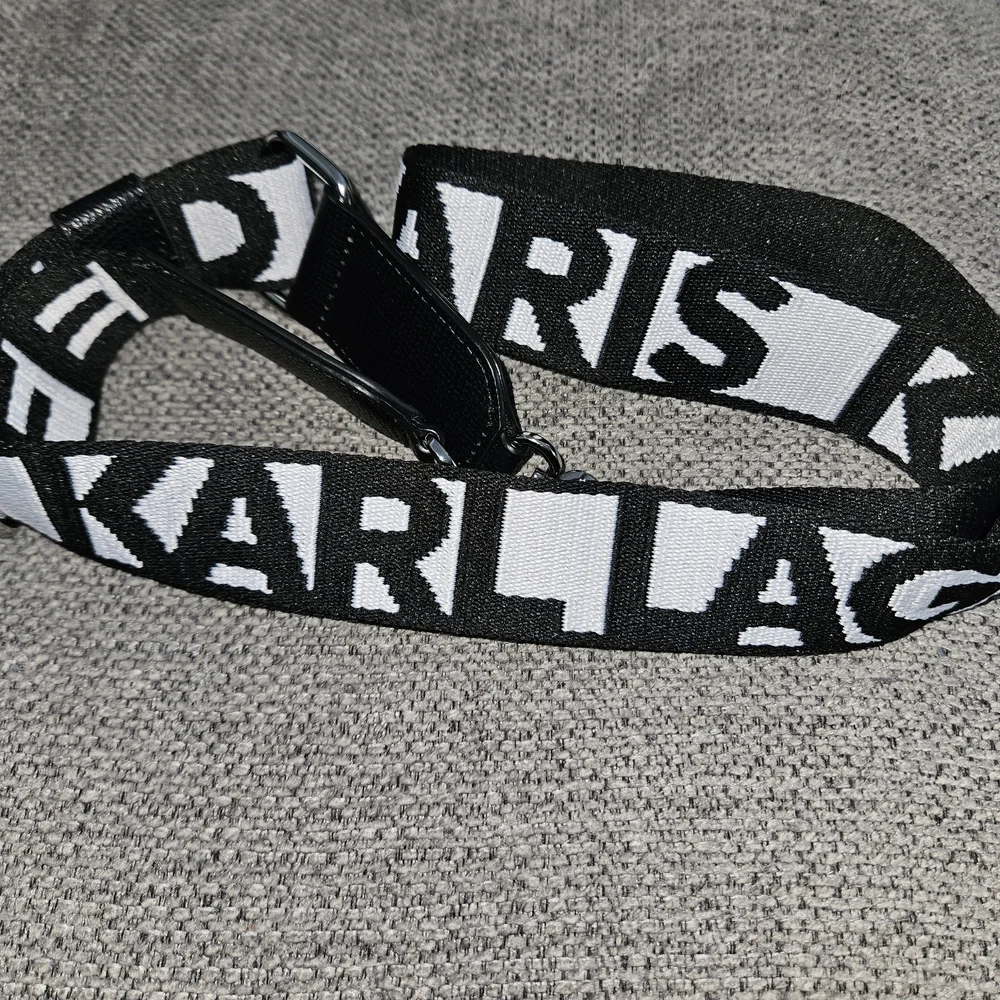 Karl Lagerfeld Black and White Crossbody Strap - Picture 2 of 2